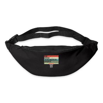 Basketball Idée cadeau Sport Design - Sac banane - noir - Devant