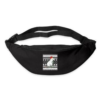 Ugly Christmas Sweater Tshirt Christmas Mouse - Bum bag - black - Front