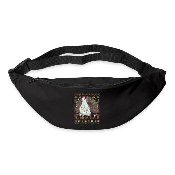 Ugly Christmas Indische Pfautauben Tauben - Gürteltasche - Schwarz - Vorne