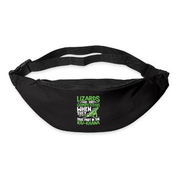 Lizards Competitive When They Take Part In The - Gürteltasche - Schwarz - Vorne