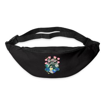 Nature Spring Flowers Lily of the Valley Hearts Fantasy - Bum bag - black - Front