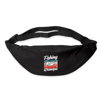 Angelnder Opa Fischer Fischen Angeln Angler - Gürteltasche - Schwarz - Vorne