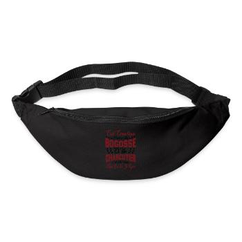 c'est compliqué d'être un Bogosse et un Charcutier - Sac banane - noir - Devant