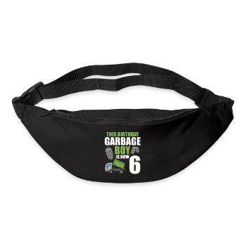 Müllwagen Geburtstag Kinder Junge 6. Geburtstag Party - Gürteltasche - Schwarz - Vorne