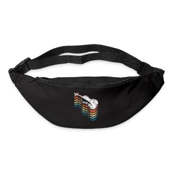 Violon Violoniste Rétro Vintage - Sac banane - noir - Devant