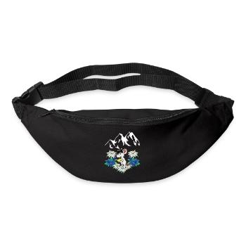 Autriche Montagnes Souris Fromage Roi Plaisir Alpes - Sac banane - noir - Devant