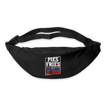 Tartes Français frites et le quatrième juillet - Sac banane - noir - Devant