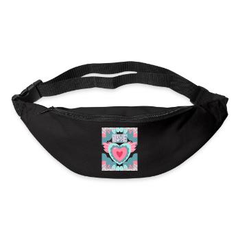 Liebe-Spruch, True-Love, Valentinstag Motiv - Gürteltasche - Schwarz - Vorne