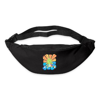 Cadeau d’anniversaire Enfants Jardin d’enfants Peinture colorée - Sac banane - noir - Devant
