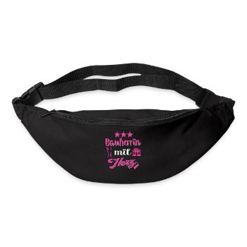 Bauherrin Spruch Hausbau Frau Richtfest - Gürteltasche - Schwarz - Vorne