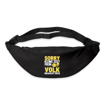 KEINE ZEIT MEIN VOLK BRAUCHT MICH Bienen Honig - Gürteltasche - Schwarz - Vorne