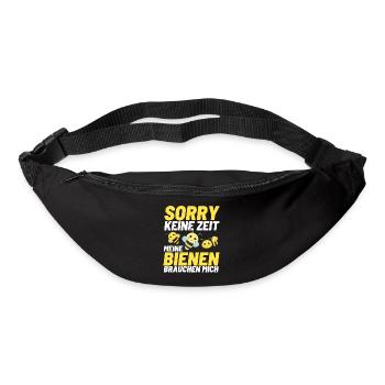 KEINE ZEIT MEIN VOLK BRAUCHT MICH Bienen Honig - Gürteltasche - Schwarz - Vorne