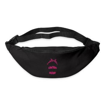 Attention je n’ai pas de filtre Pas de maquillage Désordonné Bun - Sac banane - noir - Devant