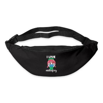 Ich Liebe Hebammenwesen Geburtshilfe Beruf Hebamme - Gürteltasche - Schwarz - Vorne