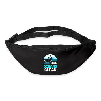 Haltet Unsere Ozeane Sauber Ocean Protection See - Gürteltasche - Schwarz - Vorne