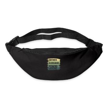 Vater Ehemann mäht Legende Rasenmäher - Gürteltasche - Schwarz - Vorne