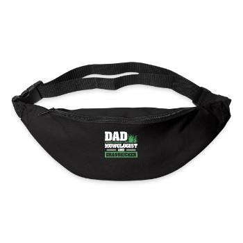 Papa Mowologiste et Grasskicker tondre la pelouse - Sac banane - noir - Devant