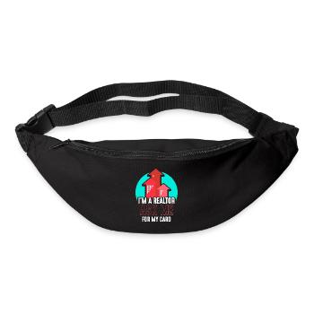 I'm a real estate agent asking me for my card - Bum bag - black - Front