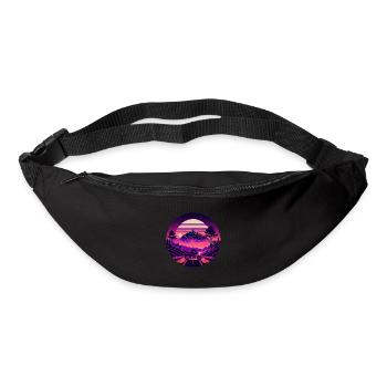 Retrowave Synthwave 80s Design - Gürteltasche - Schwarz - Vorne