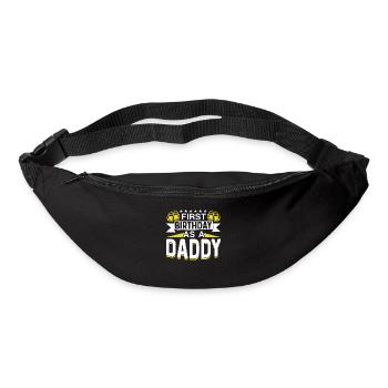 Erster Geburtstag Als Papi Vater Papa Party - Gürteltasche - Schwarz - Vorne