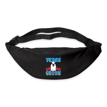 Retro Vintage Vegas Groom Bachelor Party T-Shirt - Bum bag - black - Front