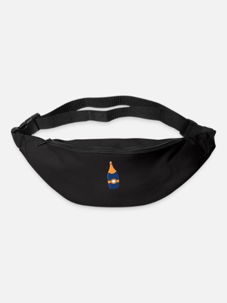 Sektflasche - Gürteltasche - Schwarz