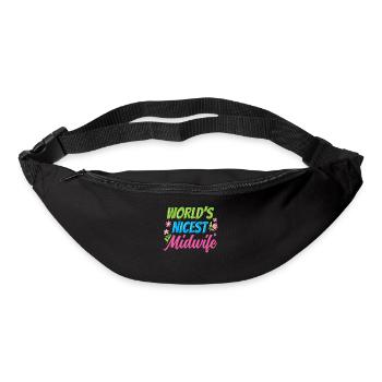 La plus gentille profession de sage-femme au monde - Sac banane - noir - Devant