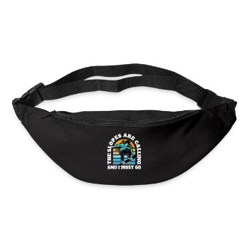 The mountains call Freestyle Snownboarding - Bum bag - black - Front