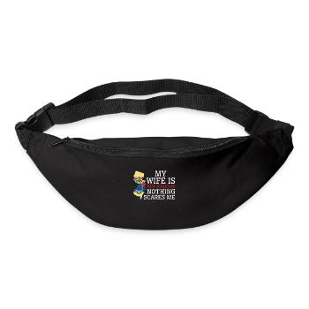 Nothing Scares Me New Jerseyan Wife New Jersey - Bum bag - black - Front