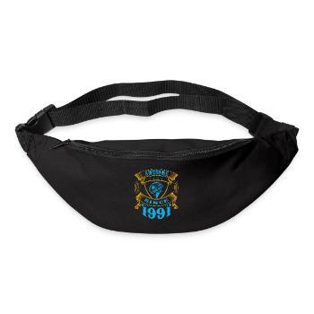 Génial depuis 1991. Angel, l’anniversaire d’un pêcheur - Sac banane - noir - Devant