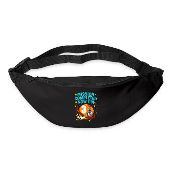 Space Birthday 3 Astronaut Planets Rocket Ship - Bum bag - black - Front