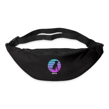 Rétro Vizsla Dog Lover - Sac banane - noir - Devant