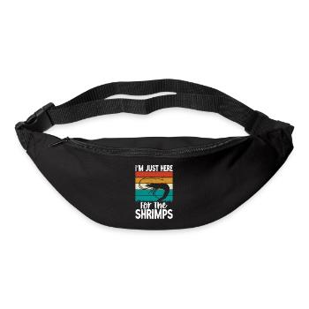 Cadeau d’amoureux des crevettes - Sac banane - noir - Devant