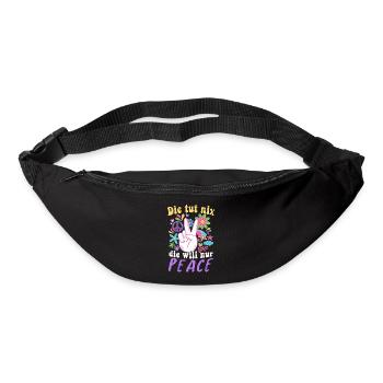 Hippie Peace Groovy Flowerpower Boho Woodstock - Gürteltasche - Schwarz - Vorne