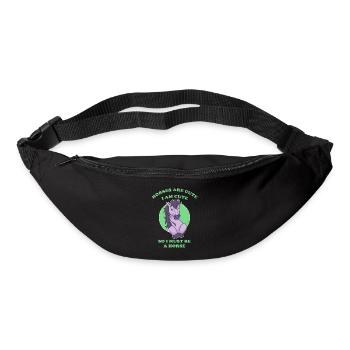 Pferde sind niedlich ich bin niedlich also bin ich - Gürteltasche - Schwarz - Vorne