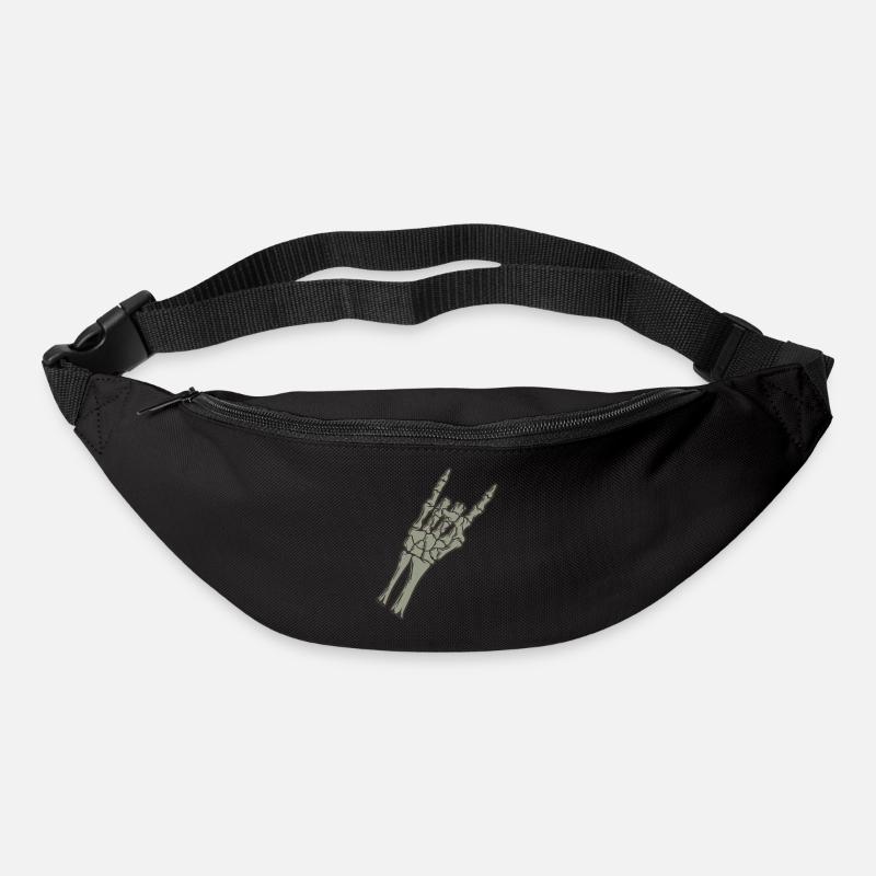 Rock and Roll Knochenhand - Gürteltasche - Schwarz