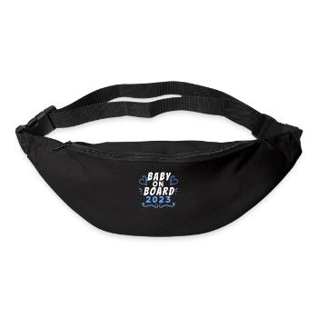 Bébé 2023 - Naissance Enceinte 2023 Grossesse - Sac banane - noir - Devant