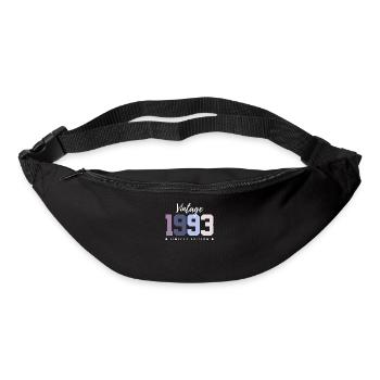 30 ans né en 1993 rétro 30e anniversaire - Sac banane - noir - Devant