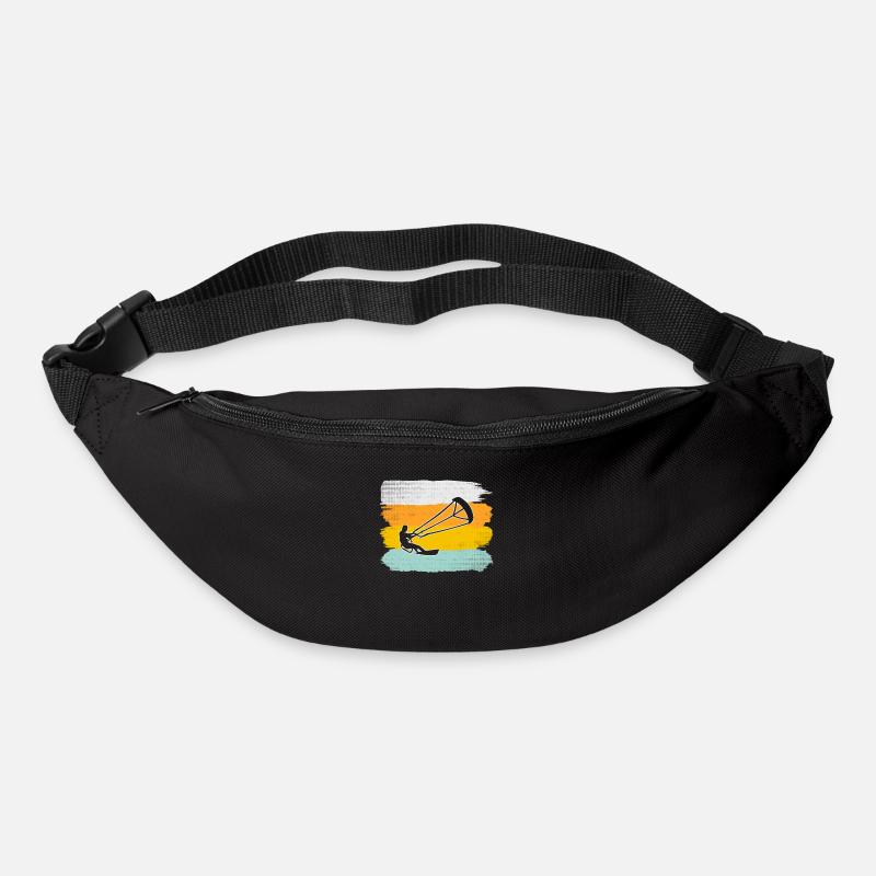 Kite Surf Rétro - Sac banane - noir