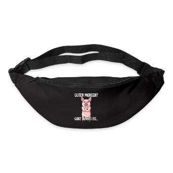 Guten Morgen Ganz Dünnes Eis Schwein - Gürteltasche - Schwarz - Vorne