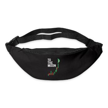 Vers la lune avec la bougie verte - Sac banane - noir - Devant