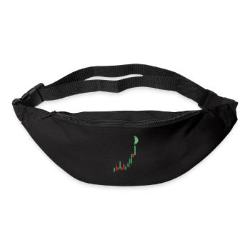 Grünes Krypto diagramm - Gürteltasche - Schwarz - Vorne