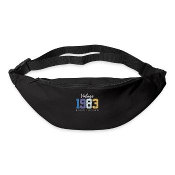 40 ans né en 1983 rétro 40e anniversaire - Sac banane - noir - Devant