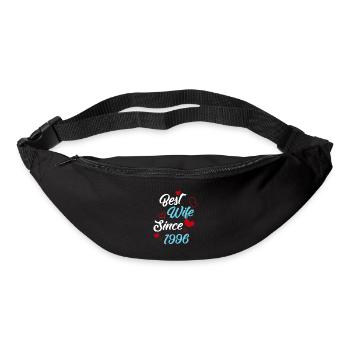 Anniversary Best Wife Since 1996 Wedding - Bum bag - black - Front