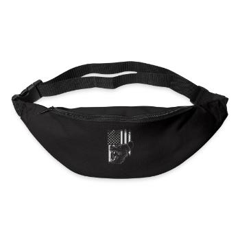 Bear and USA flag for USA and nature lovers - Bum bag - black - Front