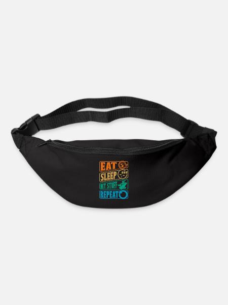 Forger Eat Sleep Hit Retro Goldsmith Blacksmiths - Sac banane - noir