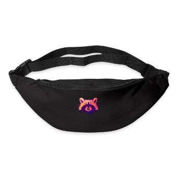 Raccoon with watercolors - Funny raccoon - Bum bag - black - Front
