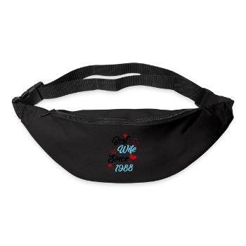 Anniversary Best Wife Since 1988 Wedding - Bum bag - black - Front