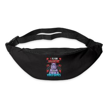 V Is For Video Games Valentinstag Gamer - Gürteltasche - Schwarz - Vorne