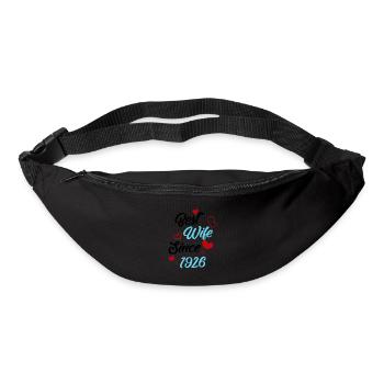 Anniversary Best Wife Since 1926 Wedding - Bum bag - black - Front